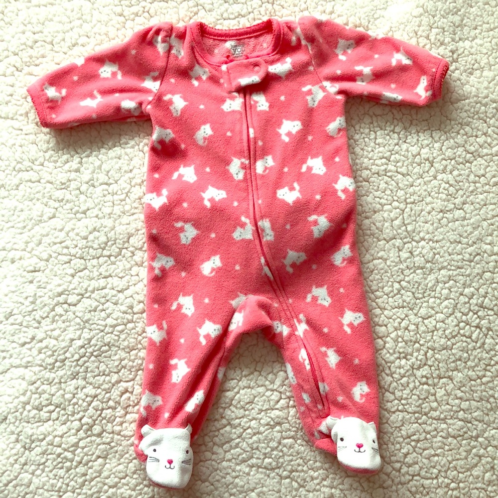 Carter’s Baby Girl 3m Fleece Zip-up Footies